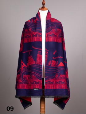 Trendy Paris Print Scarf/Cape